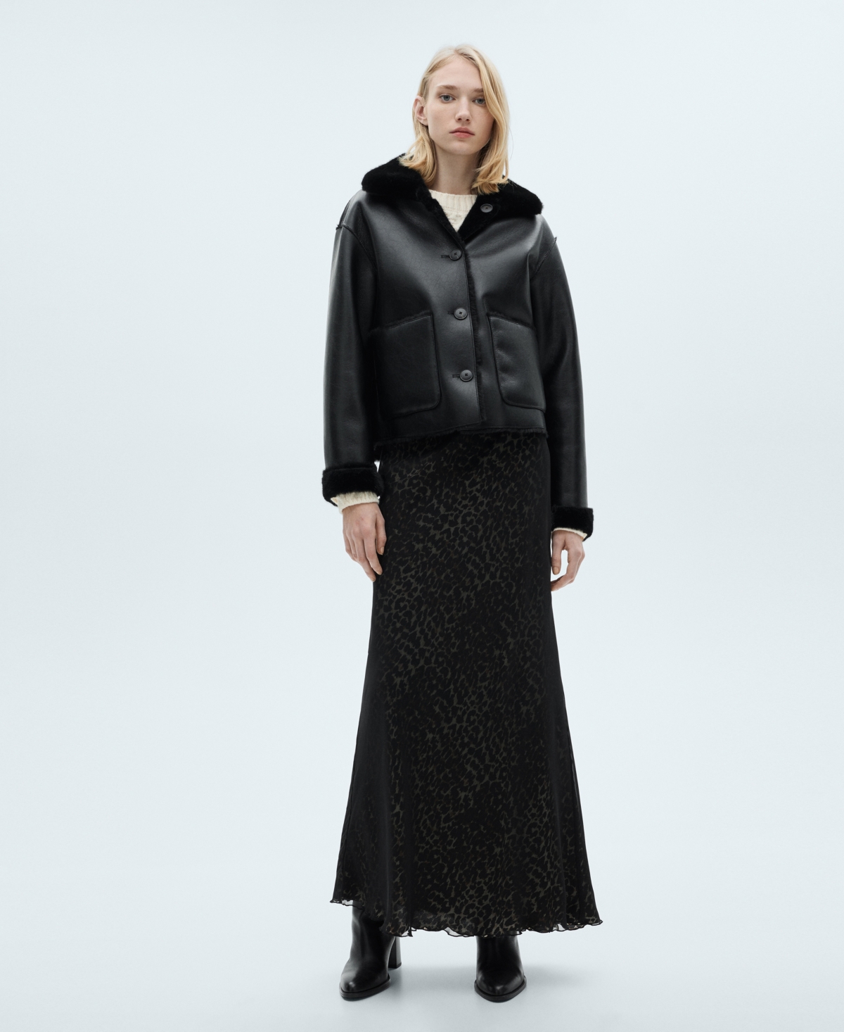 Mango Women's Reversible Quilted Jacket In Black