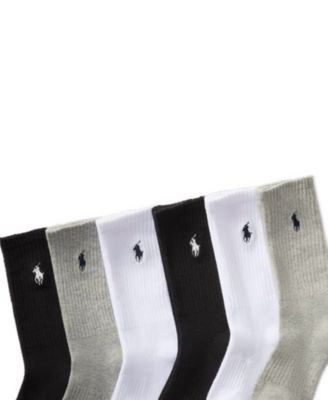 Toddler Boys Solid Crew Socks, 6-Pack 