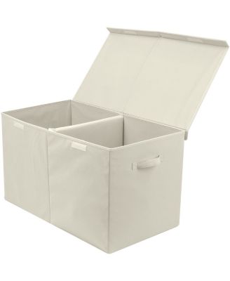 Toy Chest with Flip-Top Lid, Kids Collapsible Storage for Nursery, Playroom, Closet, Home Organization, Large