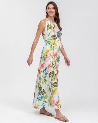 Maternity Sleeveless Boat Neck Maxi Dress Francesca