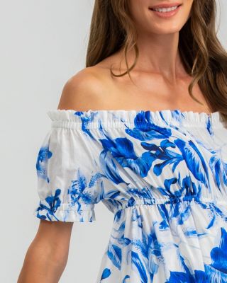 Maternity Off-the-Shoulder Floral Knee-Length Dress Lola