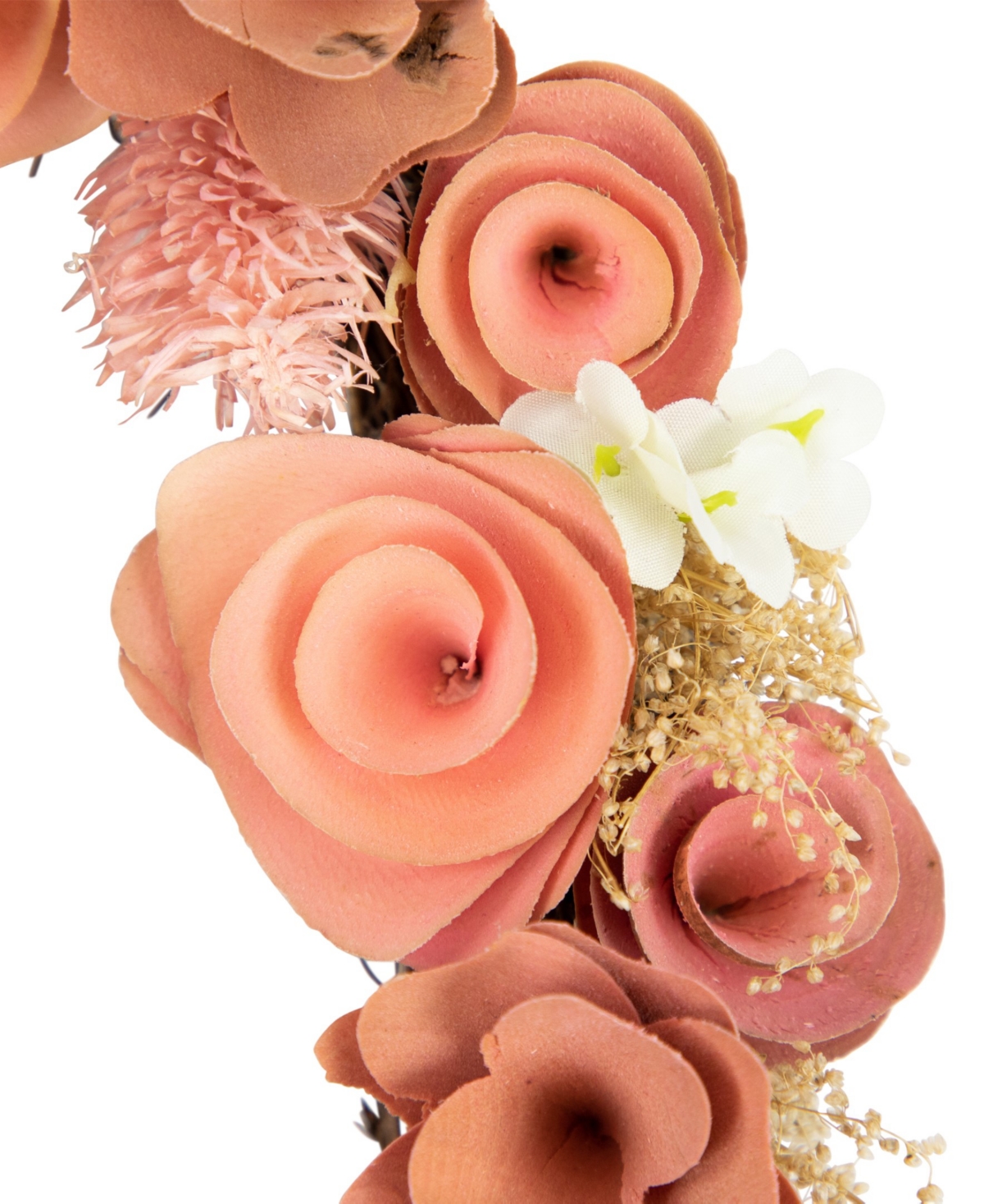 Northlight 10" Wooden Heart Spring Wreath With Butterflies In Pink
