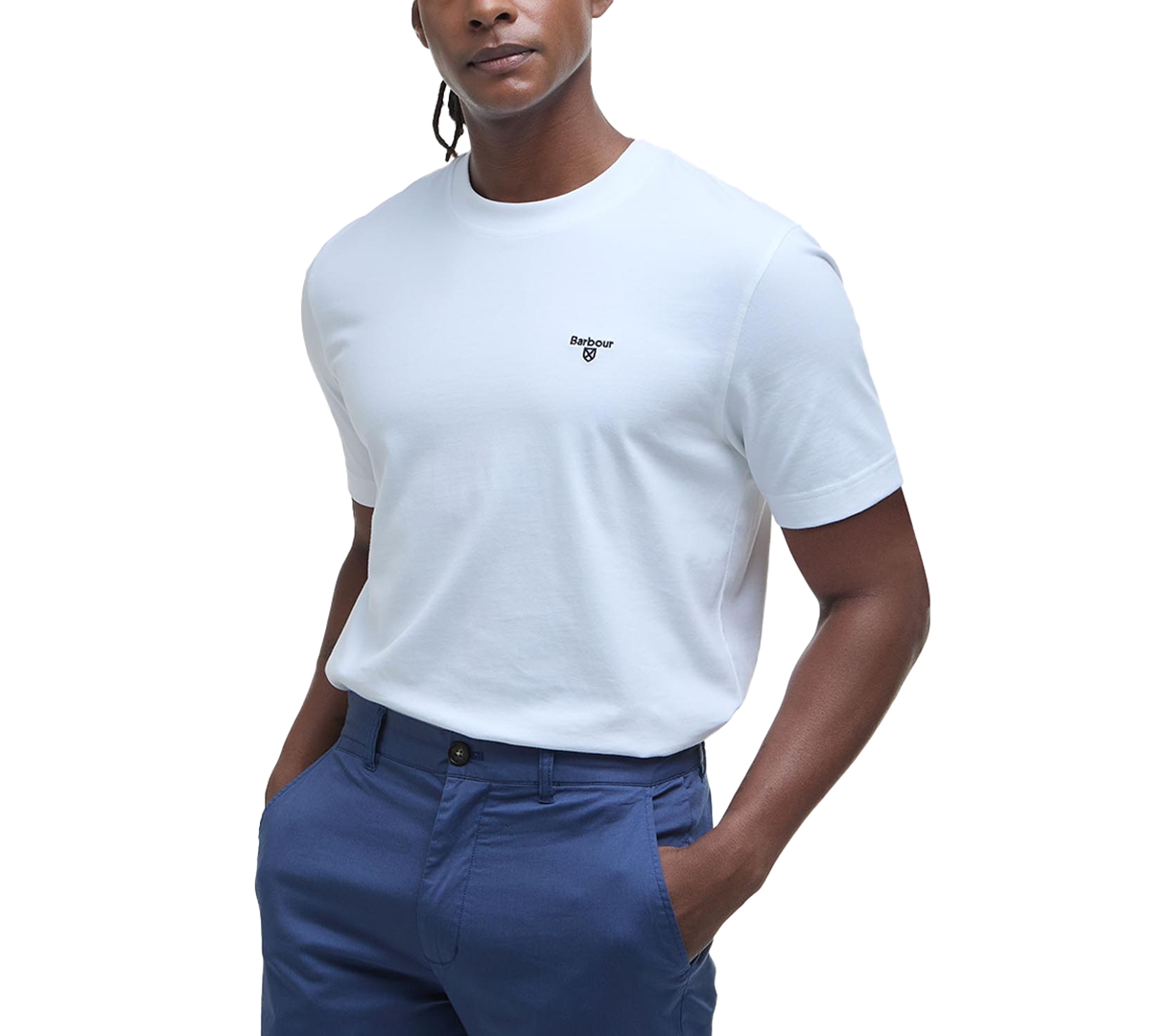 Shop Barbour Men's Tailored-fit Lightweight Stretch Chino Pants In Oceana