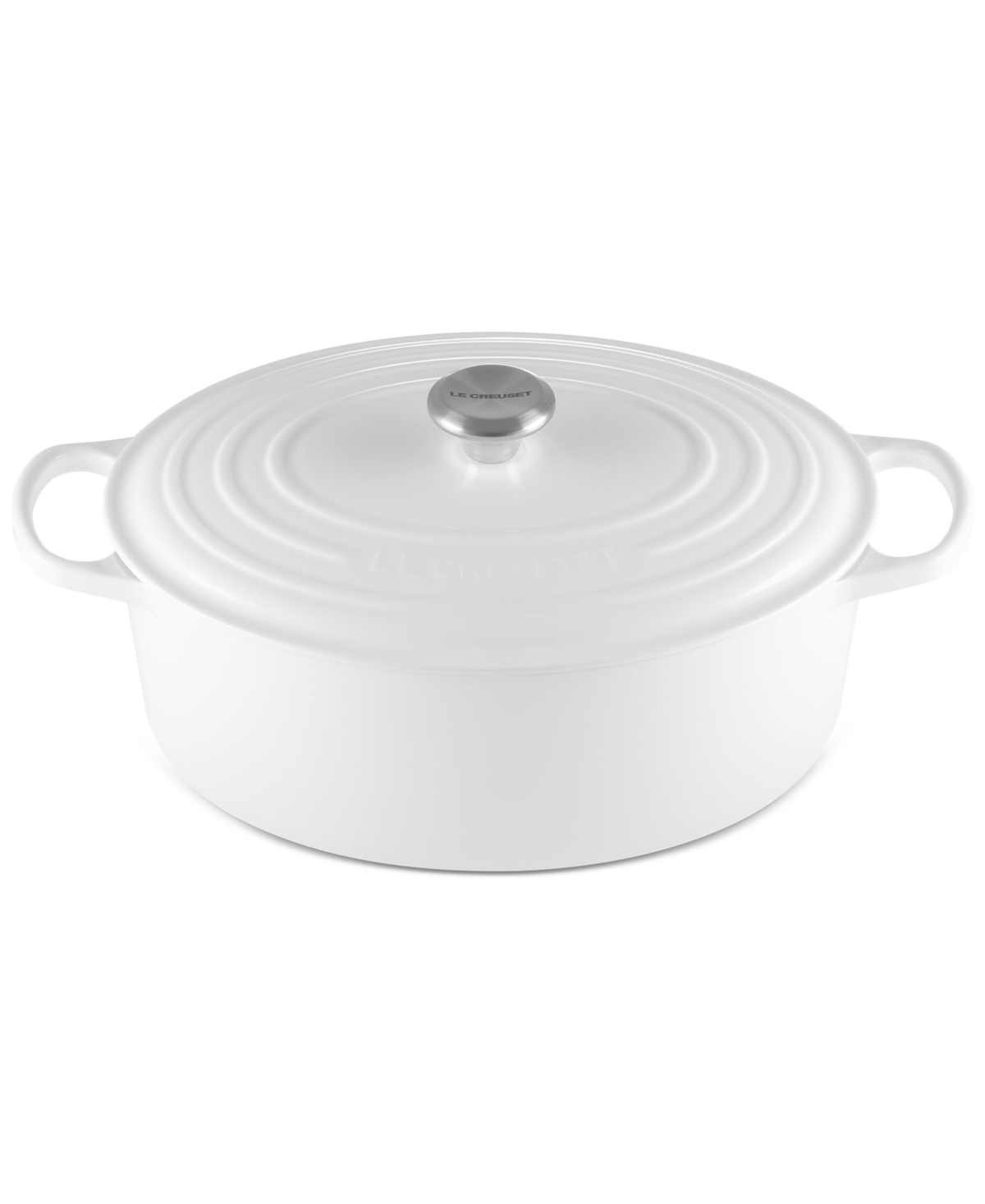 Le Creuset Signature Enameled Cast Iron 8-qt, Oval Dutch Oven In White
