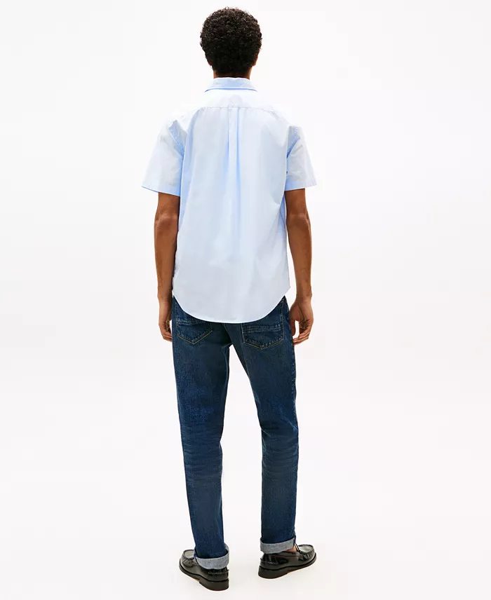 Men's Short Sleeve Flex Poplin Regular Fit Shirt - thumbnail 10