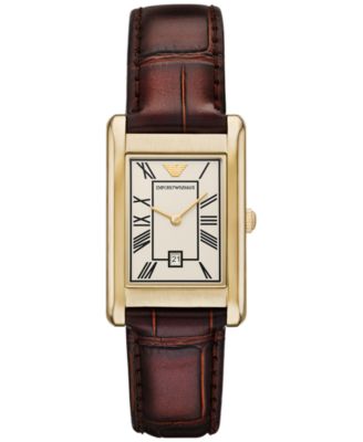 Emporio Armani - Women's Brown Leather Strap Watch 25mm