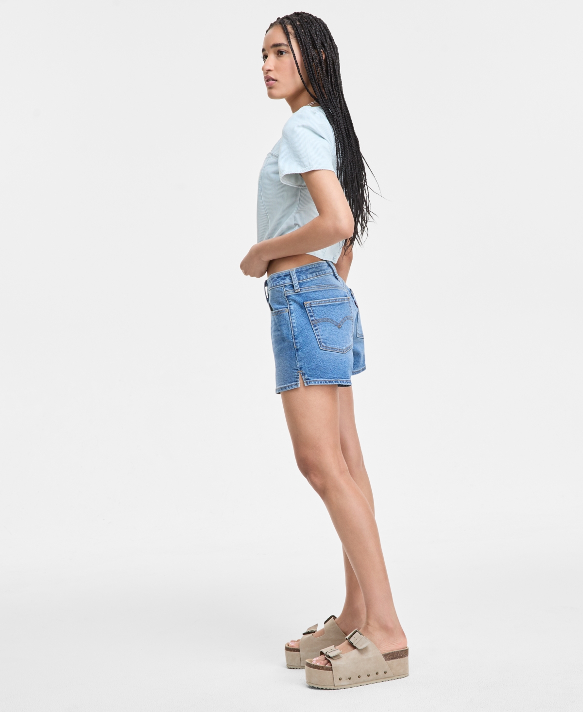 Levi's Women's Mid-rise A-line Denim Shorts In No You Did