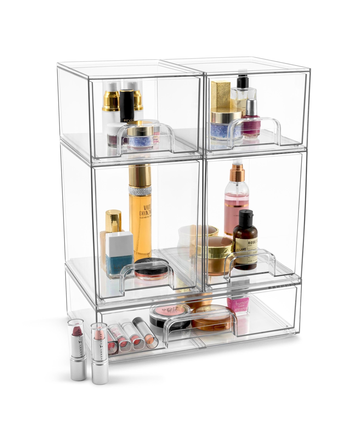 Sorbus Piece Clear Acrylic Drawer Organizers