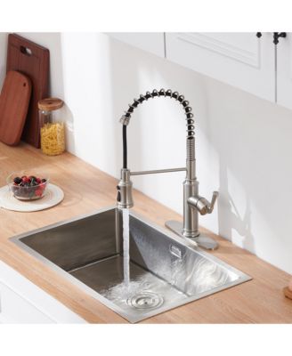 Kitchen Faucet with Pull Down Sprayer, with 360°Rotation Spout and 3-Function Nozzle for Use in Various Kitchen Styles