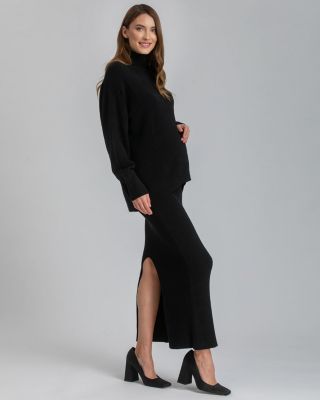 Maternity Slim-Fit Nina Skirt with a Central Back Slit