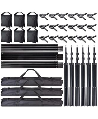 7x10Ft Photography Background Backdrop Support Stand Kit For Live Stream 3 Packs