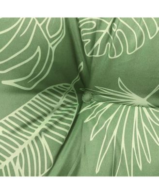 Garden Bench Cushion Leaf Pattern 47.2"x19.7"x2.8" Fabric