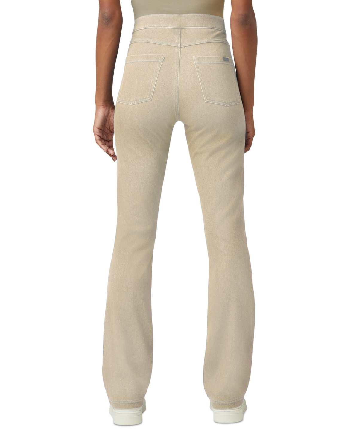 Hue Ultra Soft High Rise Denim Baby Bootcut Leggings In White Pepper