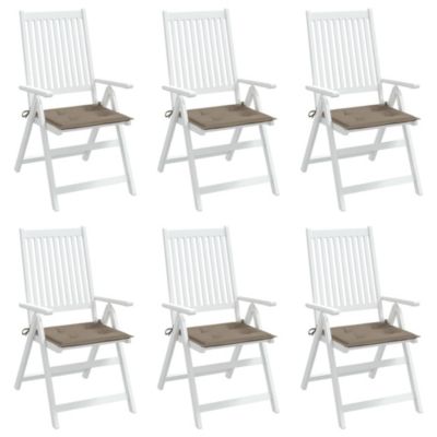Chair Cushion Set of 6 Taupe