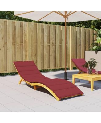 Sun Lounger Cushion Wine Red 78.7"x19.7"x1.2" Fabric