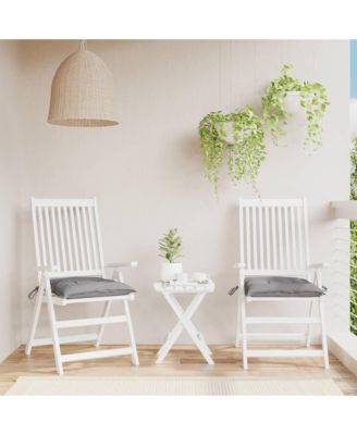 Chair Cushions 2 pcs Gray 15.7&amp;quot;x15.7&amp;quot;x2.8&amp;quot; Oxford Fabric