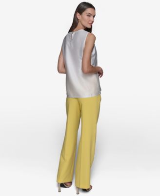 売れ筋商品|||タハリエーエスエル  カットソー トップス レディース Women's Floral-Print Plisse Blouse Sand Jungle Sleeveless printed blouse - Women | MANGO USA