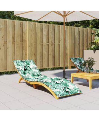 Sun Lounger Cushion Leaf Pattern Oxford Fabric