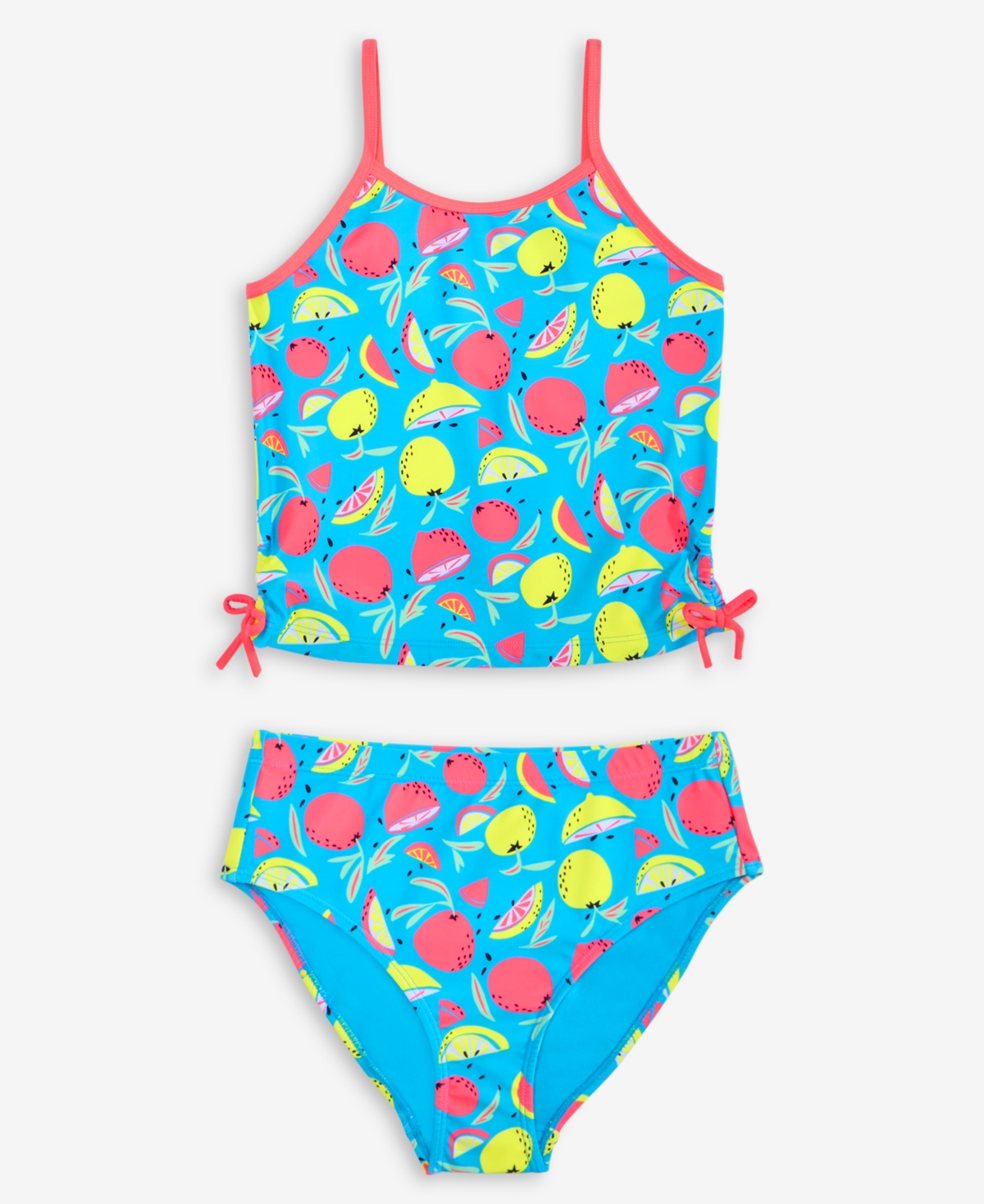 Epic Threads Big Girls Citrus Two-piece Cutout Tankini Two Piece Set, Exclusively At Macy's In Vivid Sky