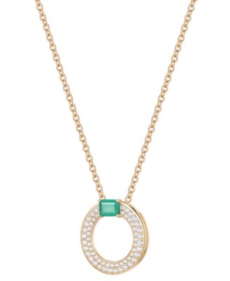 Sapphire (1/4 ct. t.w.) & Diamond (1/4 ct. t.w.) Circular Pendant 18" Necklace in 14k White Gold (Also Available in Ruby & Emerald)