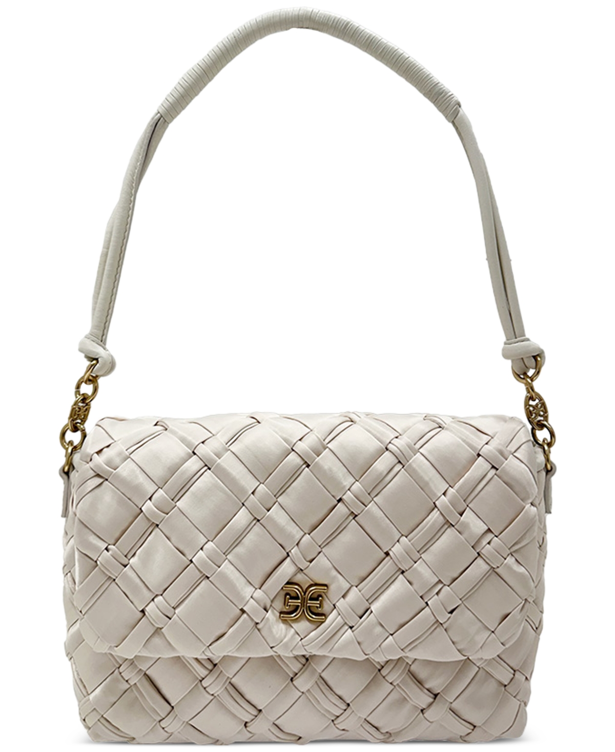 SAM EDELMAN EVELYN WOVEN LEATHER SMALL FLAP SHOULDER BAG 