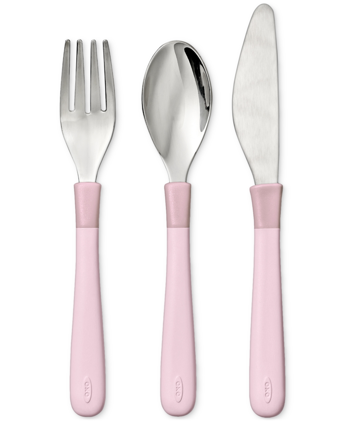 Oxo Tot 3-piece Cutlery Set For Big Kids In Blossom