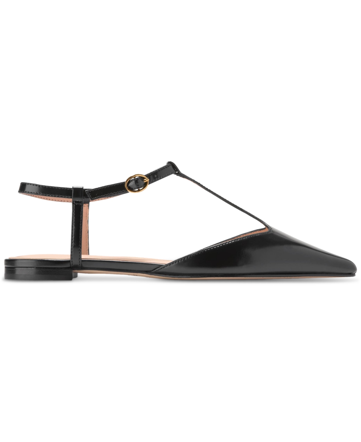 Cole Haan Women's Marlah T-strap Ballet Flats In Black Box Leather