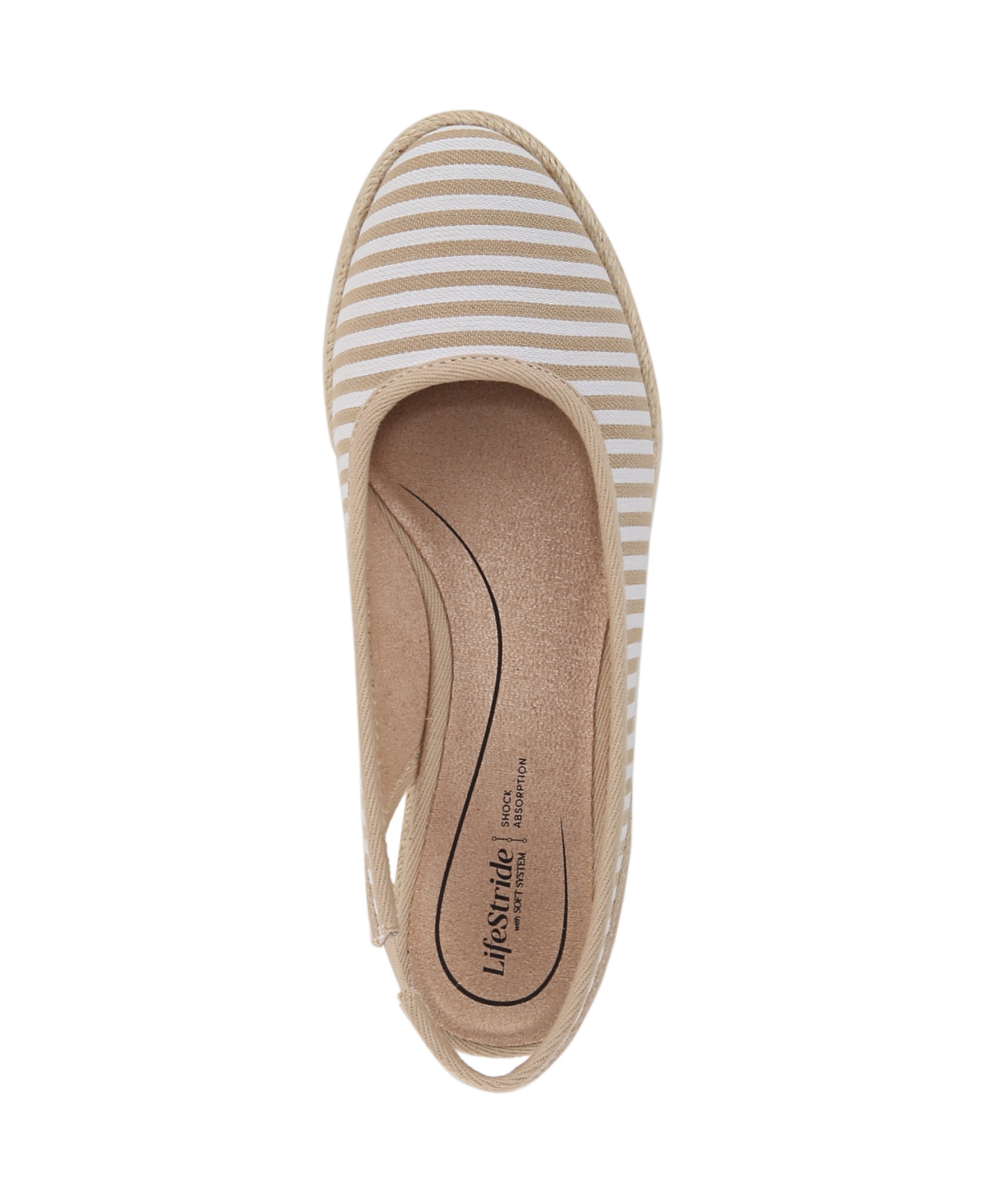 Shop Lifestride Women's Kayden Slingback Wedge Espadrilles In Tan Fabric