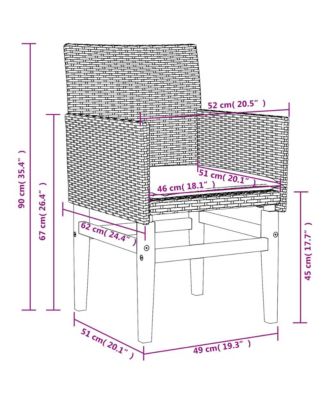 Garden Chair Grey PE rattan Standard UV-resistant materials