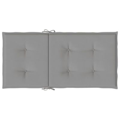 Garden Lowback Chair Cushions 6 pcs Gray 39.4"x19.7"x1.2" Oxford Fabric