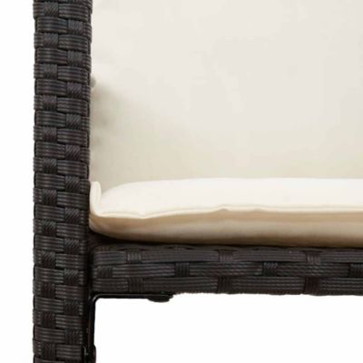 Garden Bar Stool Black, Cream White
