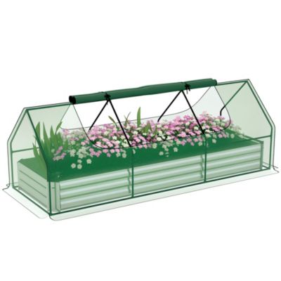 8.6 x 3 x 1ft Raised Garden Bed with Mini house