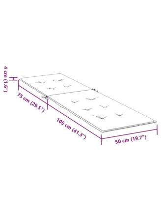 Deck Chair Cushion Blue Oxford fabric (100% polyester) Large