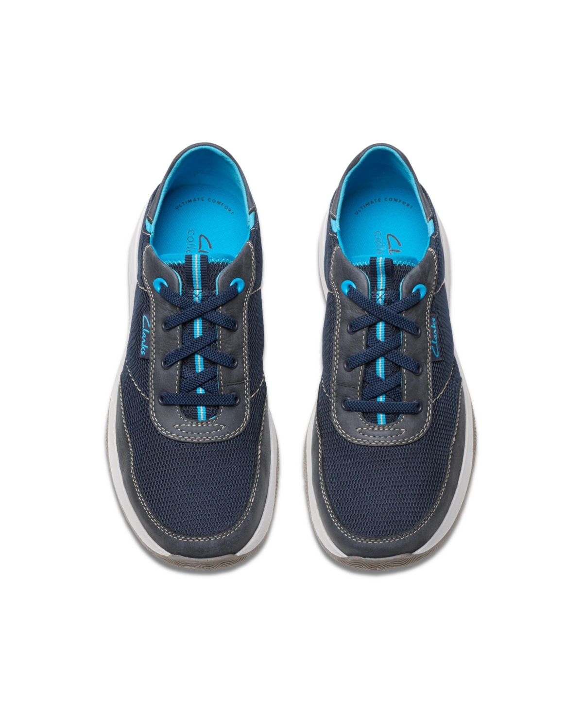 Clarks Men's Collection Sailview Sport Shoes In Navy Combi Nubuck