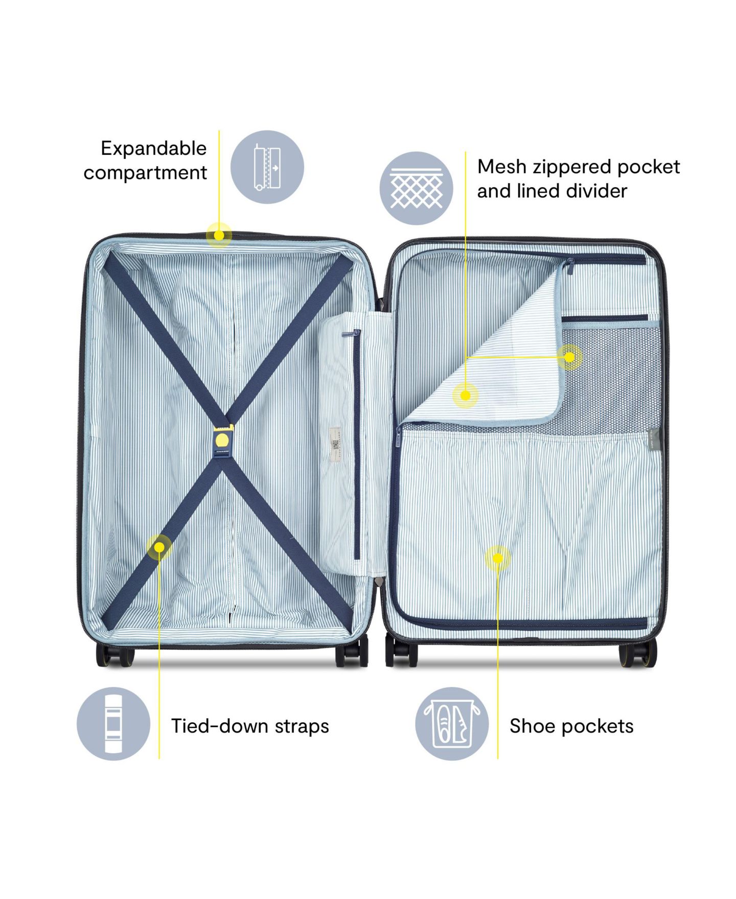 Чемодан Delsey Paris Shadow 6.0 Medium Check-in Expandable Spinner, цвет: Антрацитовый — фото 12