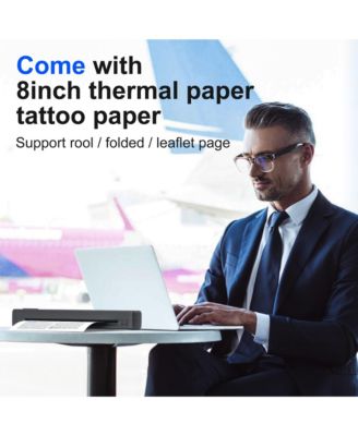 POLONO Portable Printer Wireless for Travel, D810 Bluethooth Thermal Printer Support for 8.5"x11" US Letter, Inkless Printer Compatible with iOS, Android, Laptop for Office, Car and Home