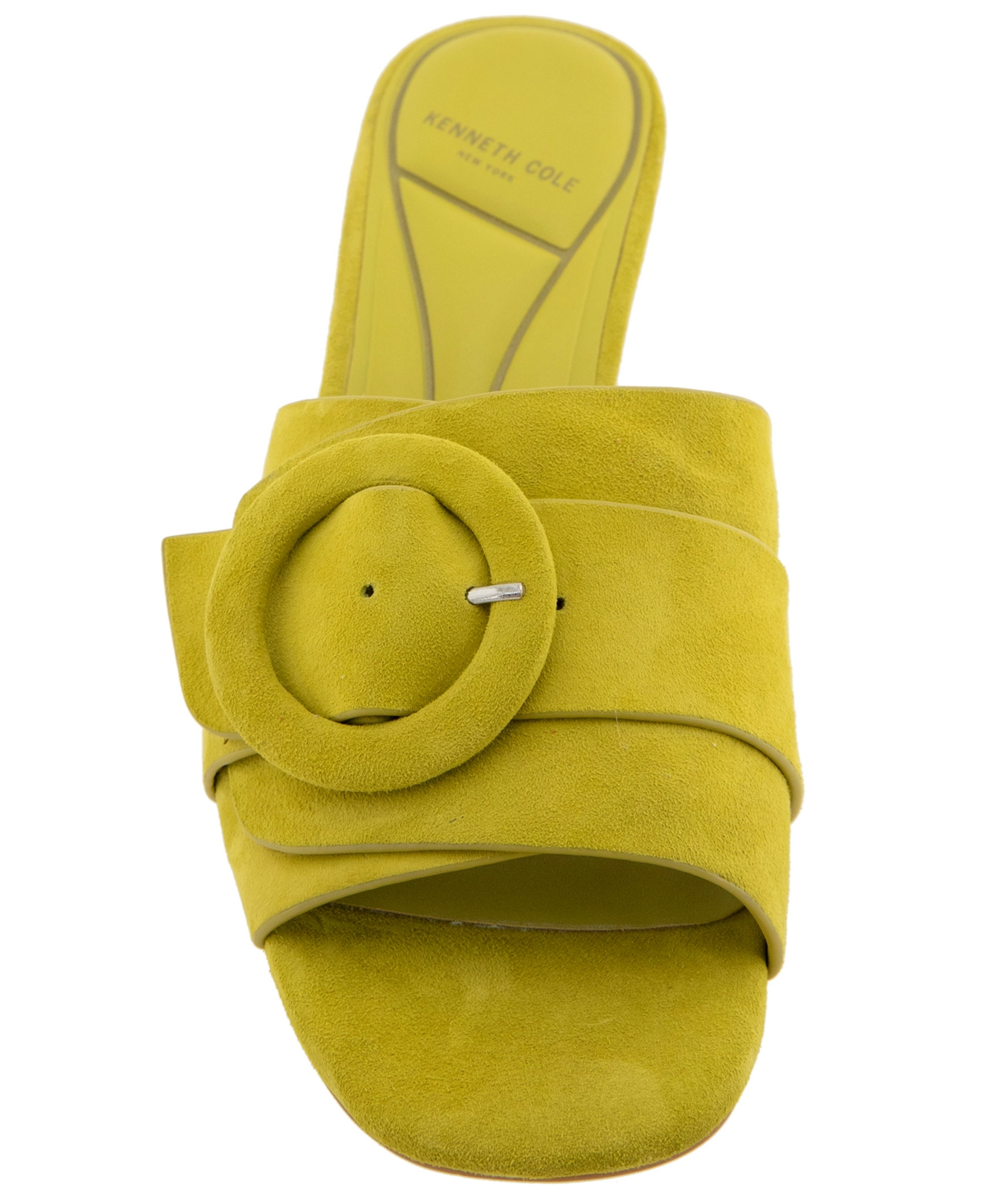 Kenneth Cole New York Women's Valentina Slip-on Sandals In Chartreuse Suede