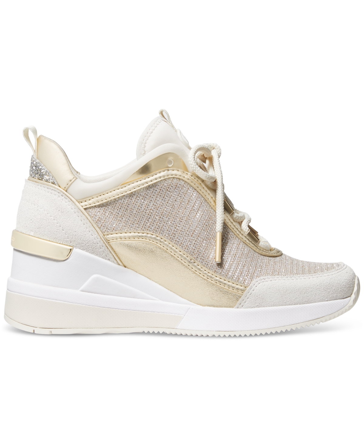 Michael Kors Michael  Women's Lolly Wedge Trainer Sneakers In Champagne