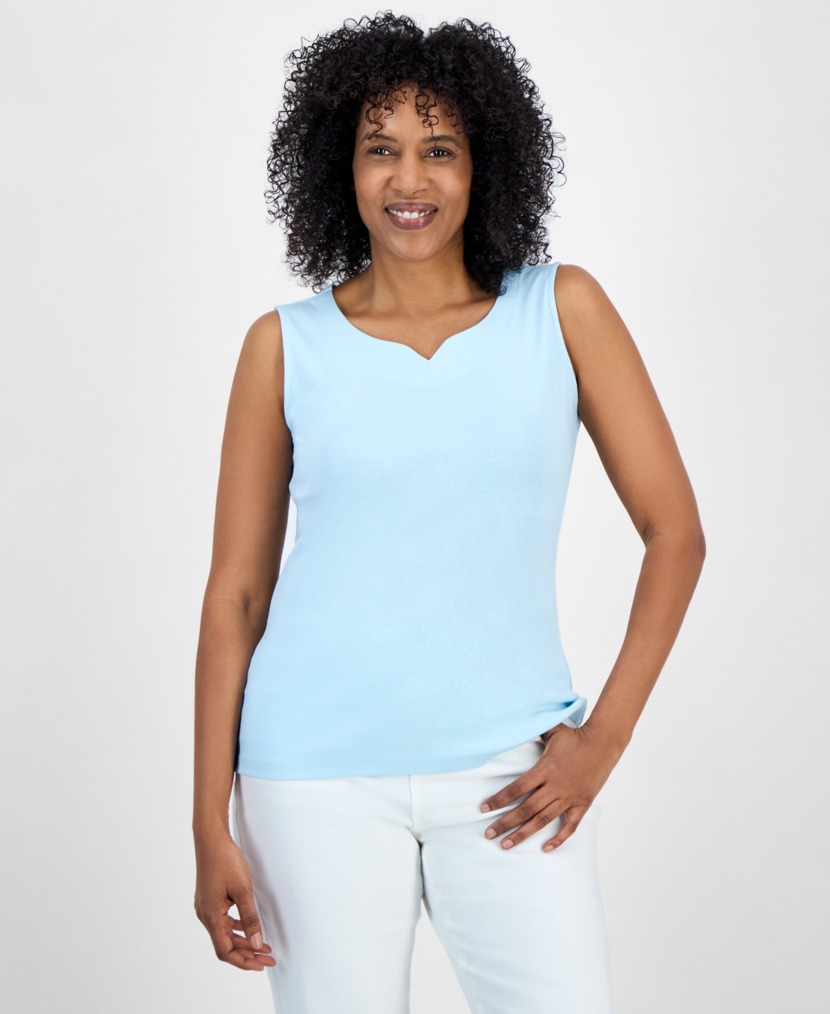 売れ筋商品|||スタイルアンドコー カットソー トップス レディース Women's Sweetheart-Neck Sleeveless Top, Created for Macy's Aqua Water Style & Co Women's Sweetheart-neck Sleeveless Top, Created