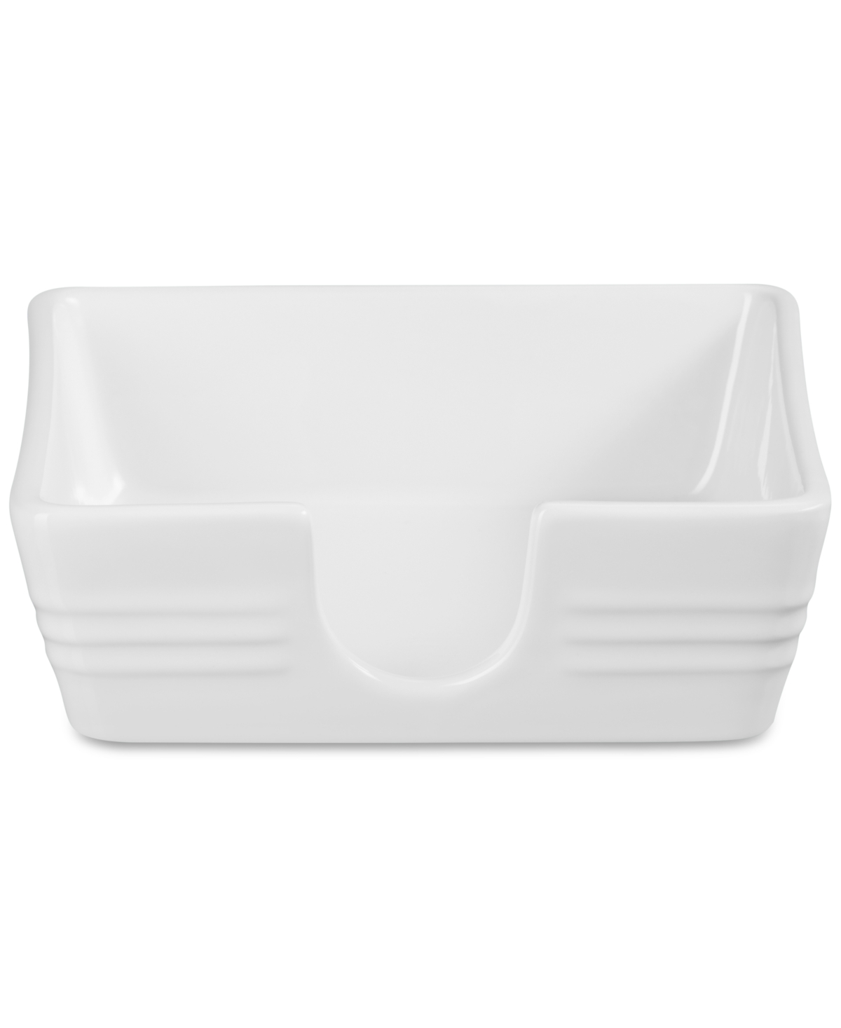 Le Creuset Stoneware Signature Cocktail Napkin Holder In White