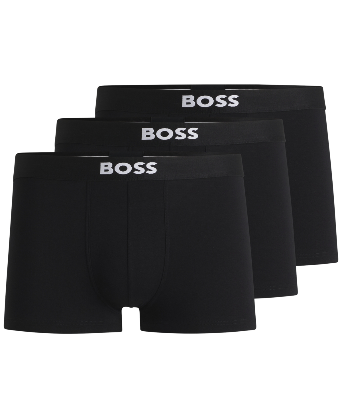 Hugo Boss Boss By  Men's 3-pack Icon Logo Trunks In Blk