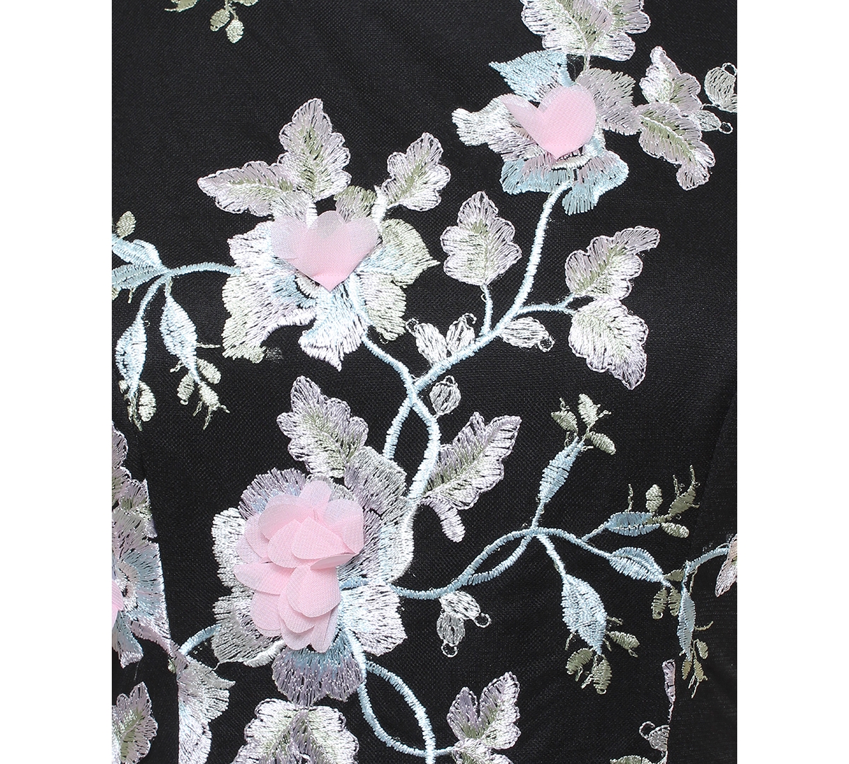 Alex Evenings Petite Embroidered Sleeveless Midi Dress In Black Multi