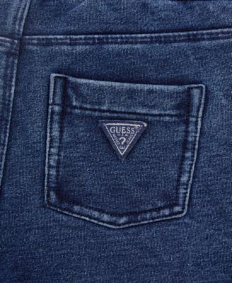 Baby Boy 2-Piece All-Over Print Short Sleeve T-Shirt and Knit Denim Short