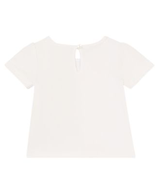 Baby Girl 2-Piece Short Sleeve T-Shirt and Mesh Sequin Skirt