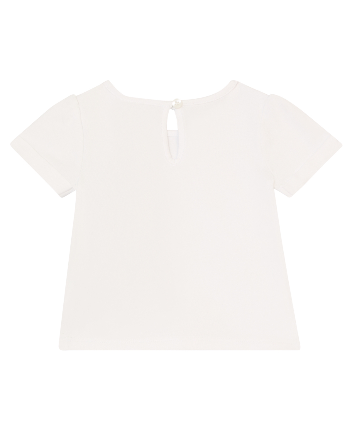 Guess Baby Girl 2-piece Short Sleeve T-shirt And Mesh Sequin Skirt In White