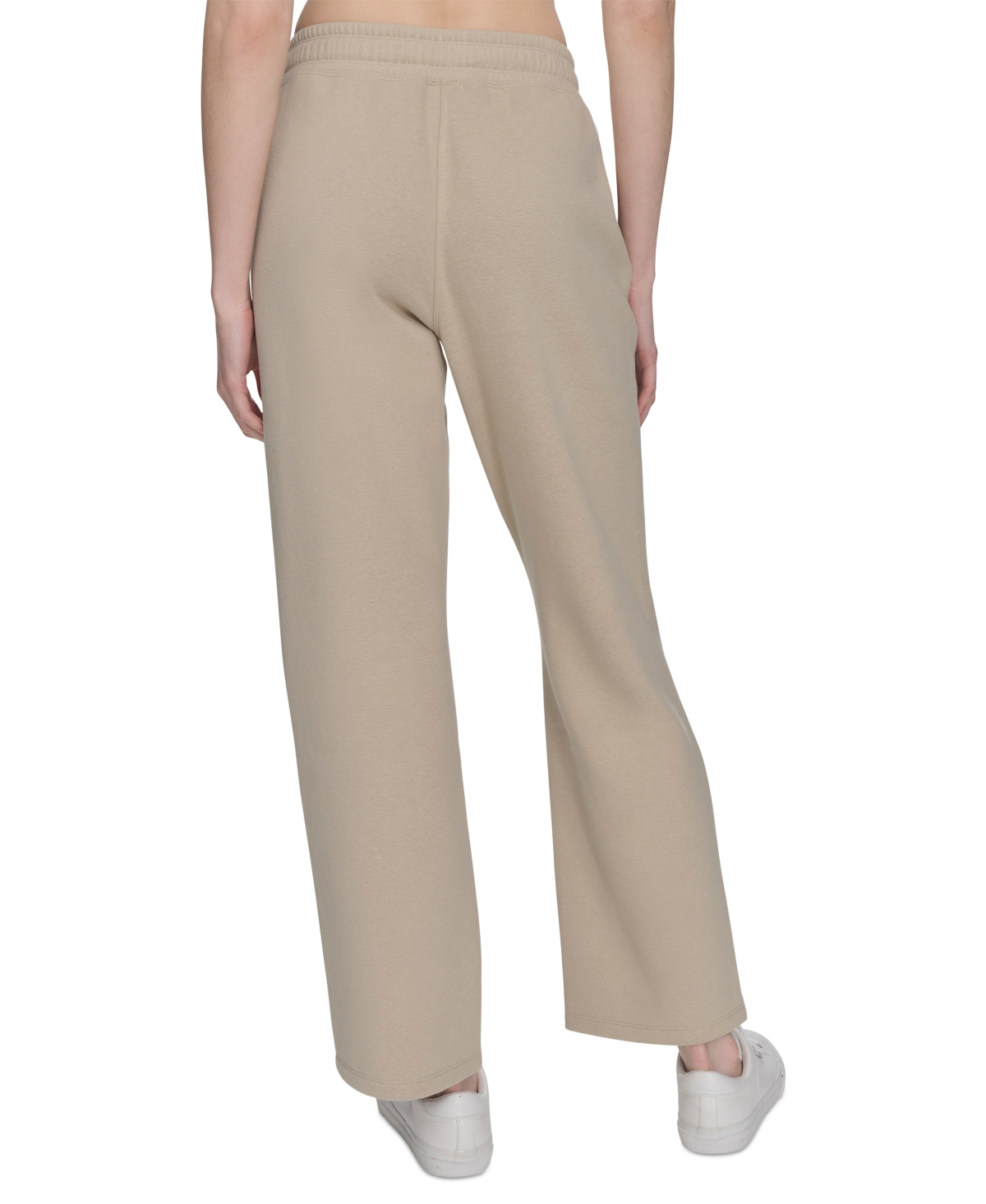 Calvin Klein Women's Fleece High-waist Relaxed Jogger Sweatpants In White Pepper