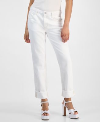 Women's Celia Boyfriend High-Rise Cuffed-Hem Jeans