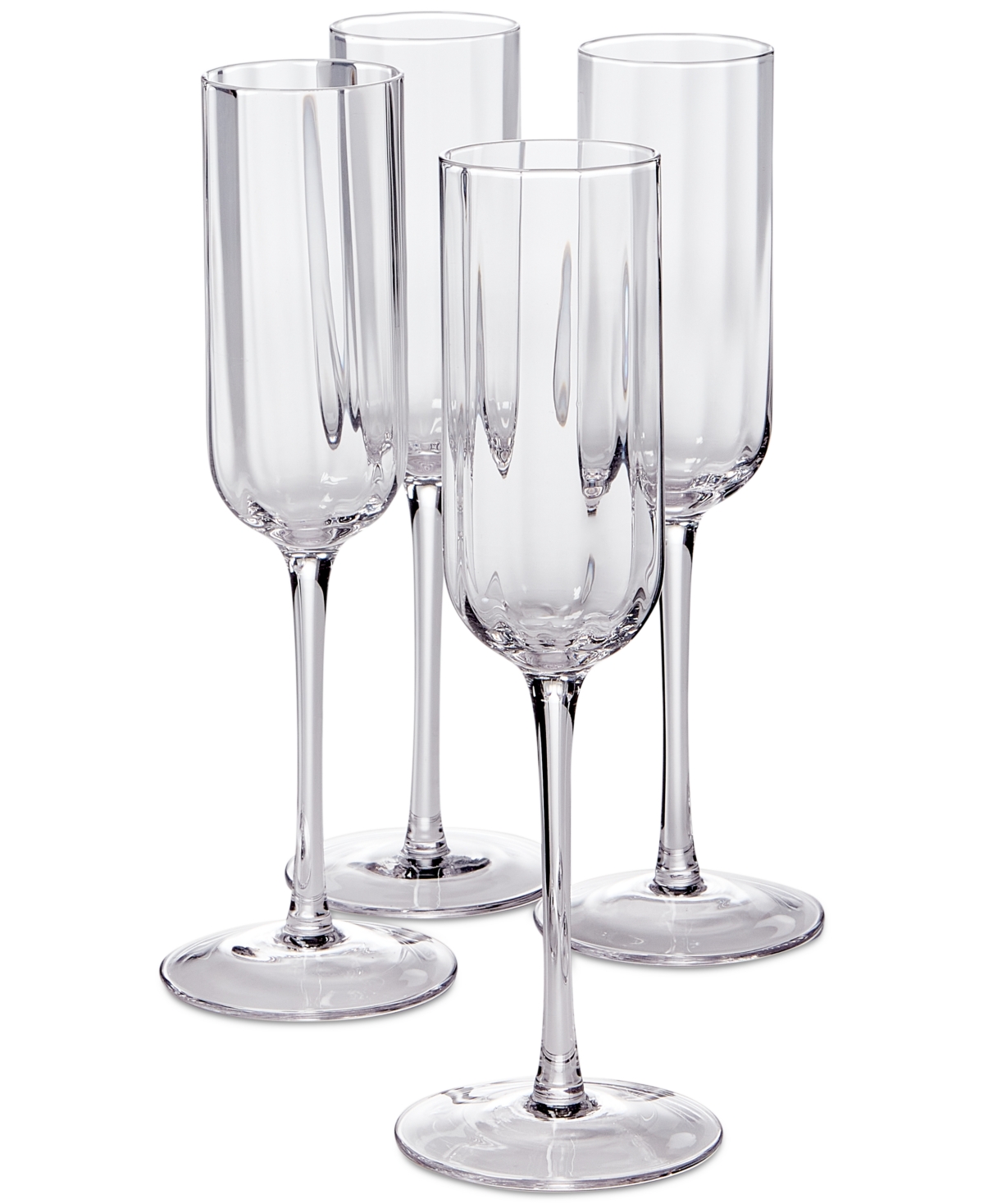 The Cellar Optic Champagne Glasses, Set Of 4, Exclusively At Macy's In Clear
