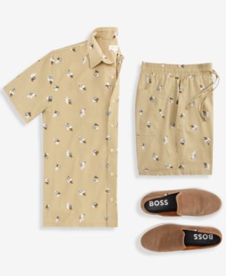 Shop Sun + Stone Sun Stone Mens Floral Shirt Drawstring Shorts Exclusively At Macys In Twill