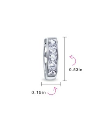 Small CZ Hoop Earrings in Gold-Plated Sterling Silver Multi-Color Options